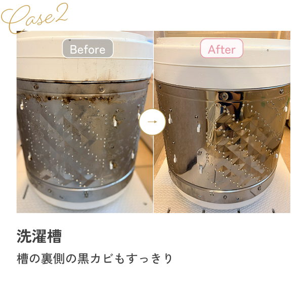 洗濯槽クリーニングビフォーアフター